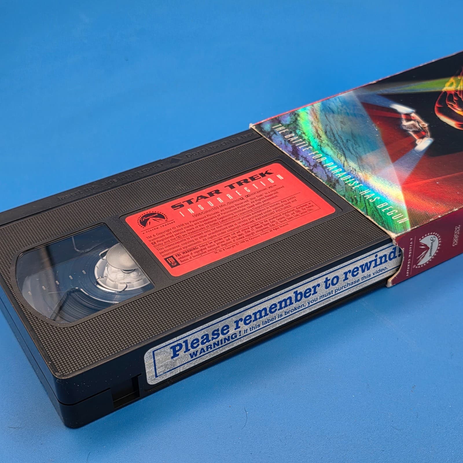 Star Trek Insurrection VHS Tape 1999 Sci-Fi Patrick Stewart Michael Dorn Movie - Thumbnail 9