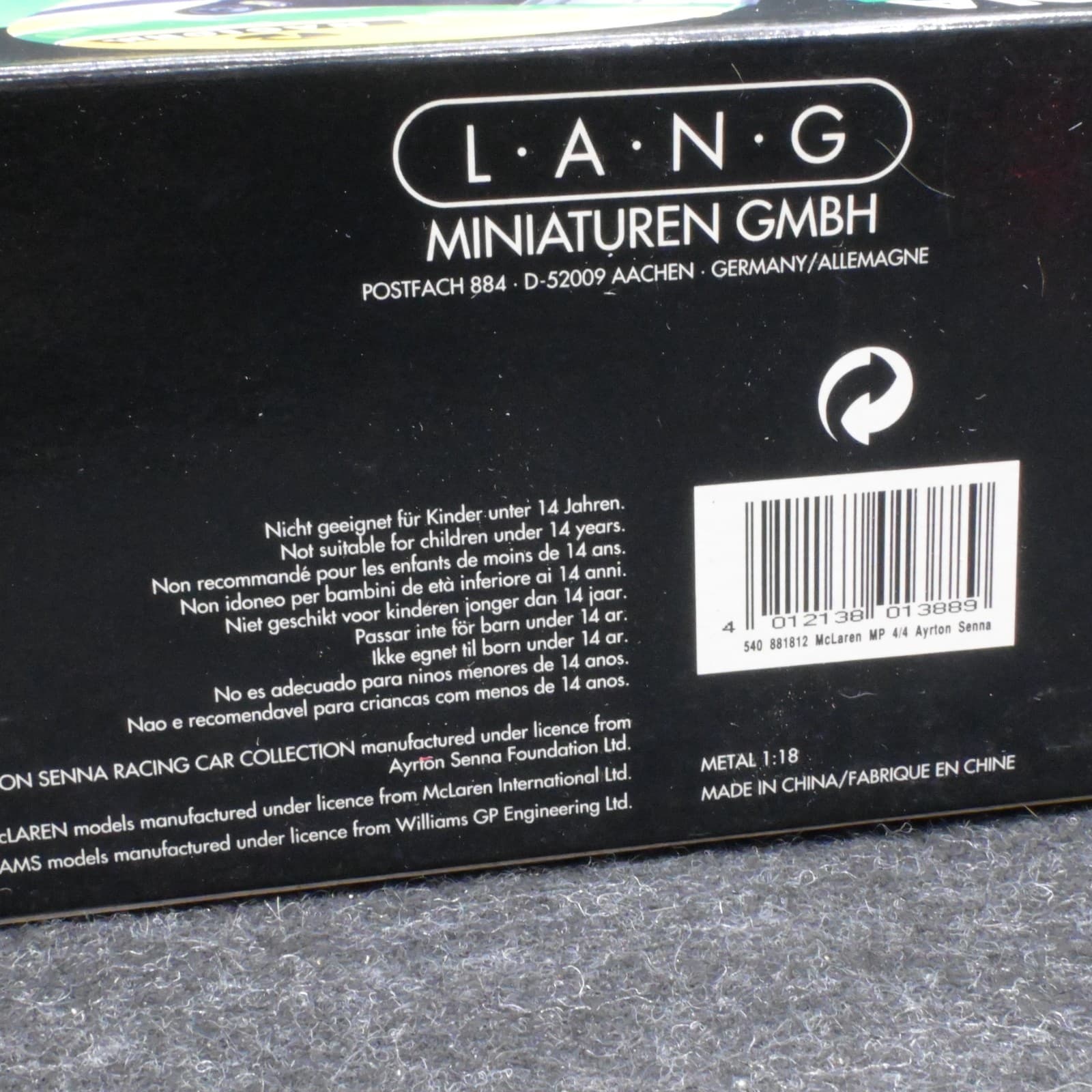 Minichamps Ayrton Senna MP4/4 #12 World Champion 1988 1/18 NIB - Thumbnail 8