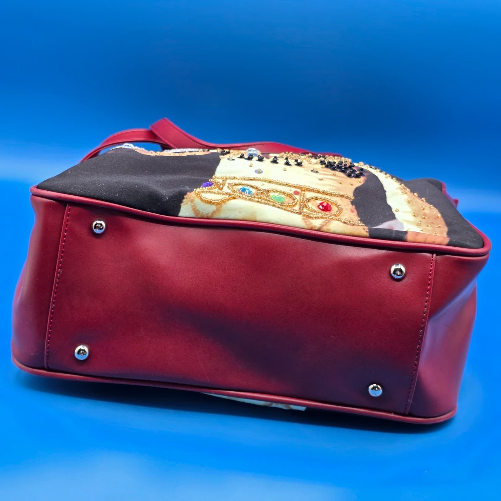 Vintage Y2K ELVIS PRESLEY Red Handbag Purse 10" x 12" x 4" - Thumbnail 4