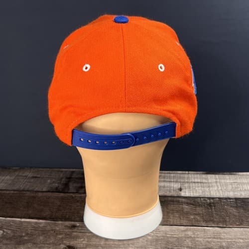 VINTAGE Boise State Broncos Hat Cap Blue Orange Wool Blend Adjustable Snapback - Thumbnail 5