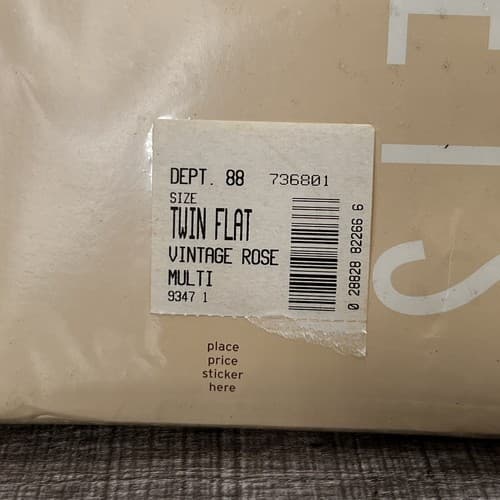 CARESS VINTAGE ROSE PRINT TWIN FLAT SHEET BRAND NEW IN PACKAGE COTTAGE CORE - Thumbnail 6
