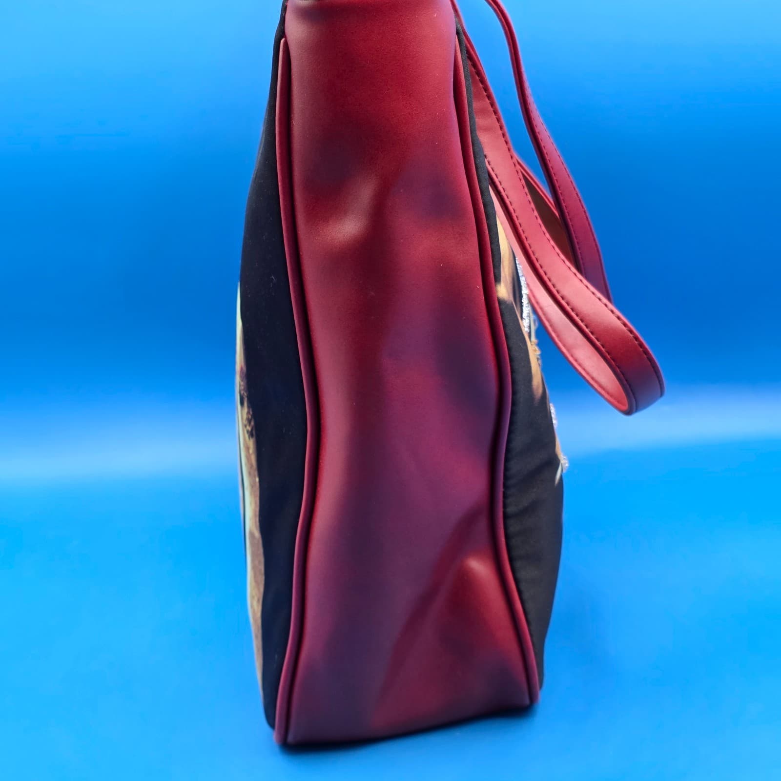 Vintage Y2K ELVIS PRESLEY Red Handbag Purse 10" x 12" x 4" - Thumbnail 5