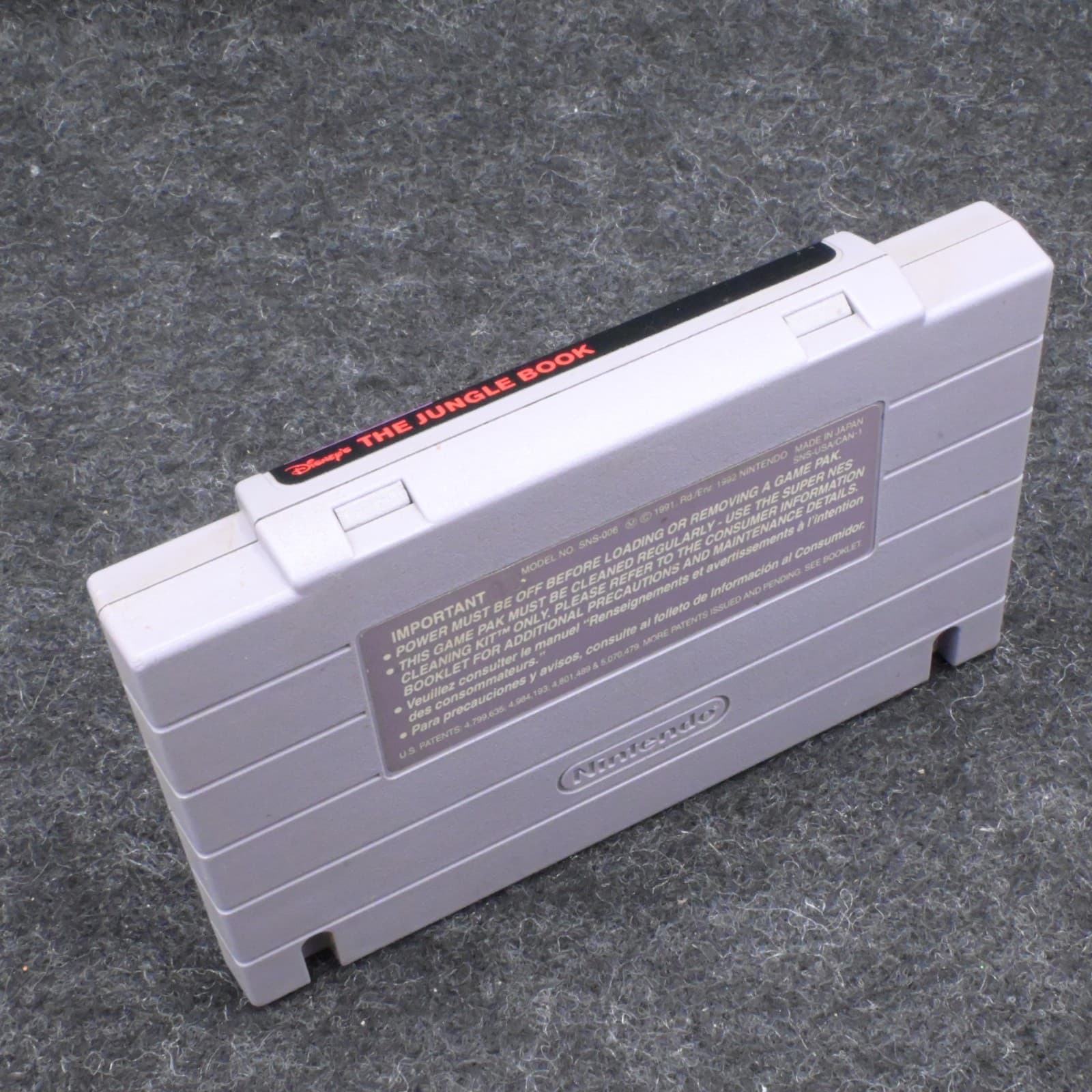The Jungle Book Super Nintendo SNES Disney Virgin Platformer Video Game - Thumbnail 4