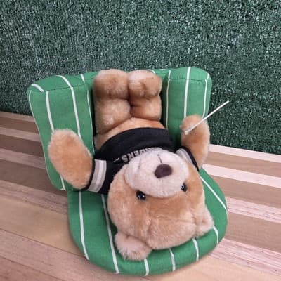 Oakland Raiders Armchair Quarterback Plush Bear Team NFL Russ With Tag VTG - Thumbnail 9