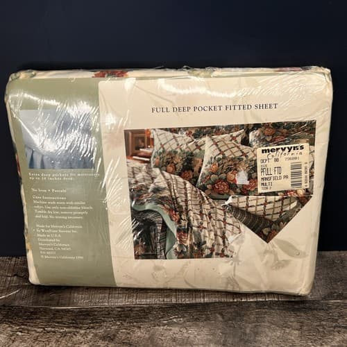 Vintage 1996 Allyson Kent Full Fitted Sheet 180 Thread Count Mansfield Park NEW - Thumbnail 4