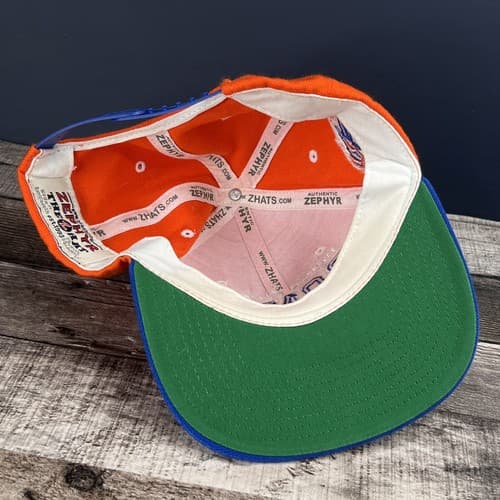 VINTAGE Boise State Broncos Hat Cap Blue Orange Wool Blend Adjustable Snapback - Thumbnail 9