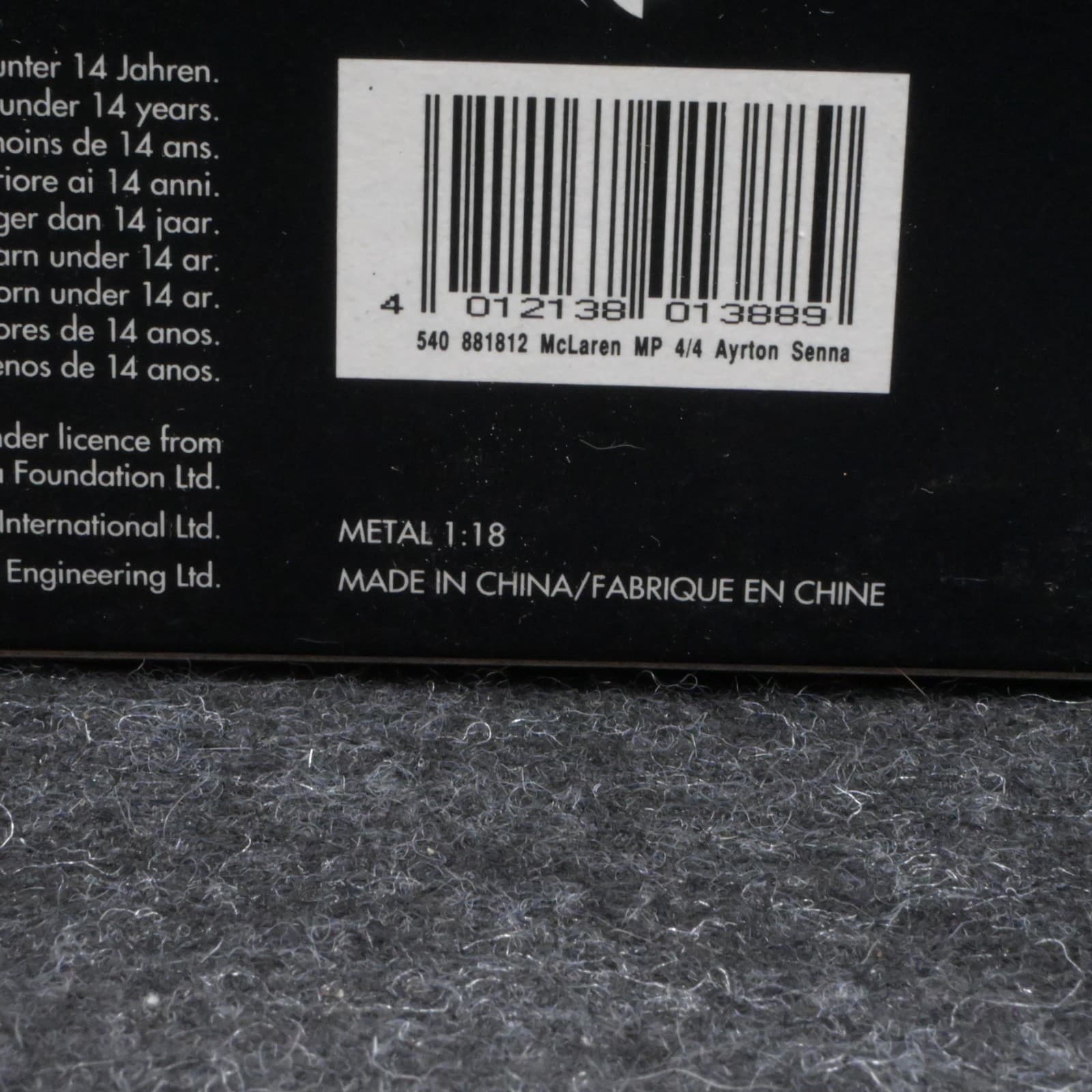 Minichamps Ayrton Senna MP4/4 #12 World Champion 1988 1/18 NIB - Thumbnail 9
