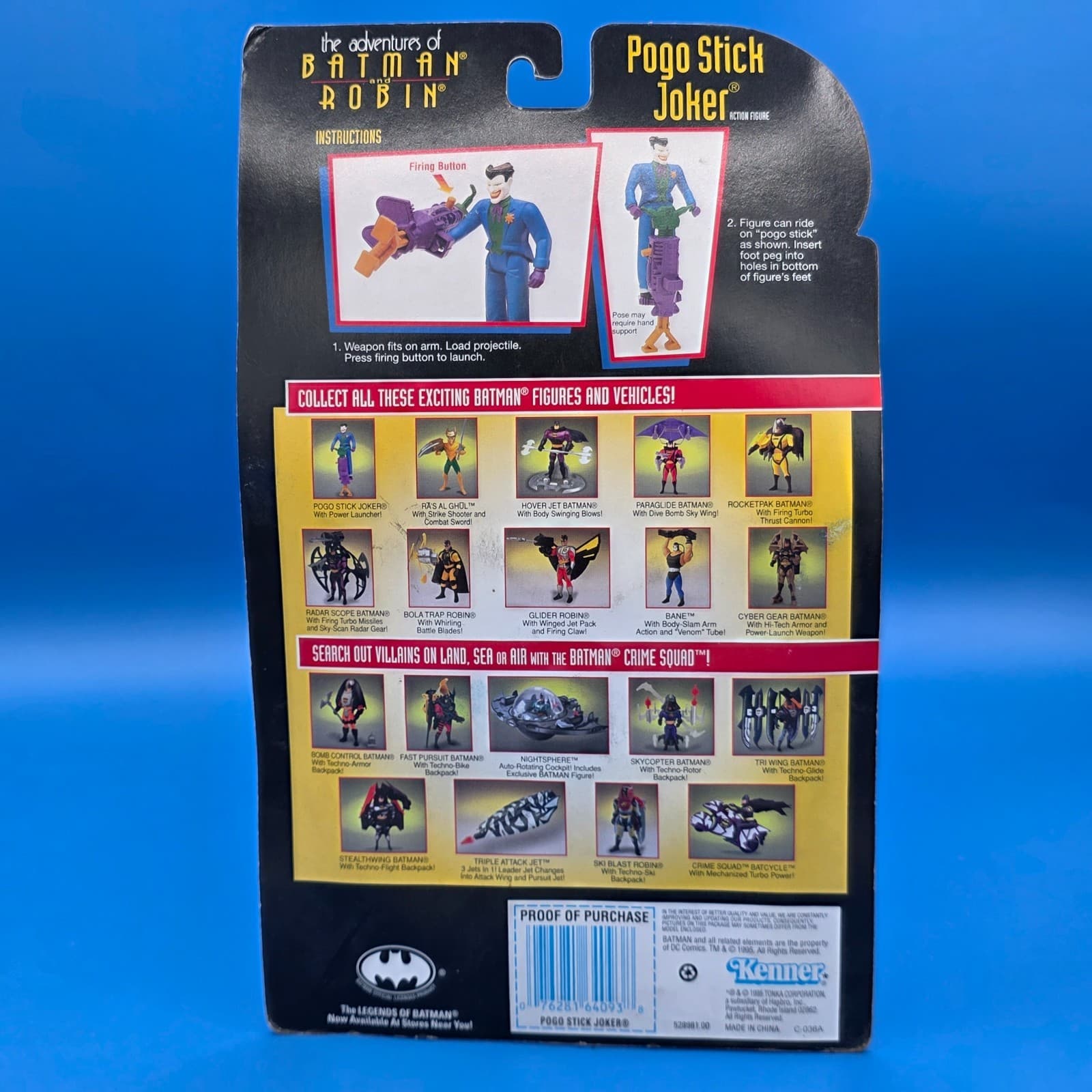 The Adventures Of Batman & Robin Animated Pogo Stick Joker Figure 1995 Kenner - Thumbnail 5