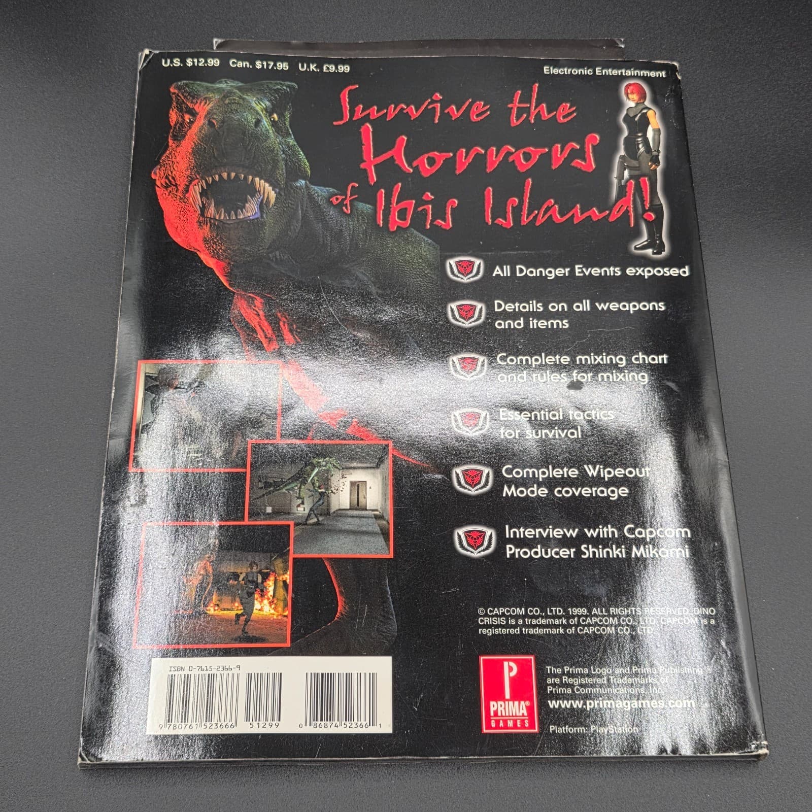 Dino Crisis : Prima's Official Strategy Guide Poster & Secret Intact - Thumbnail 4