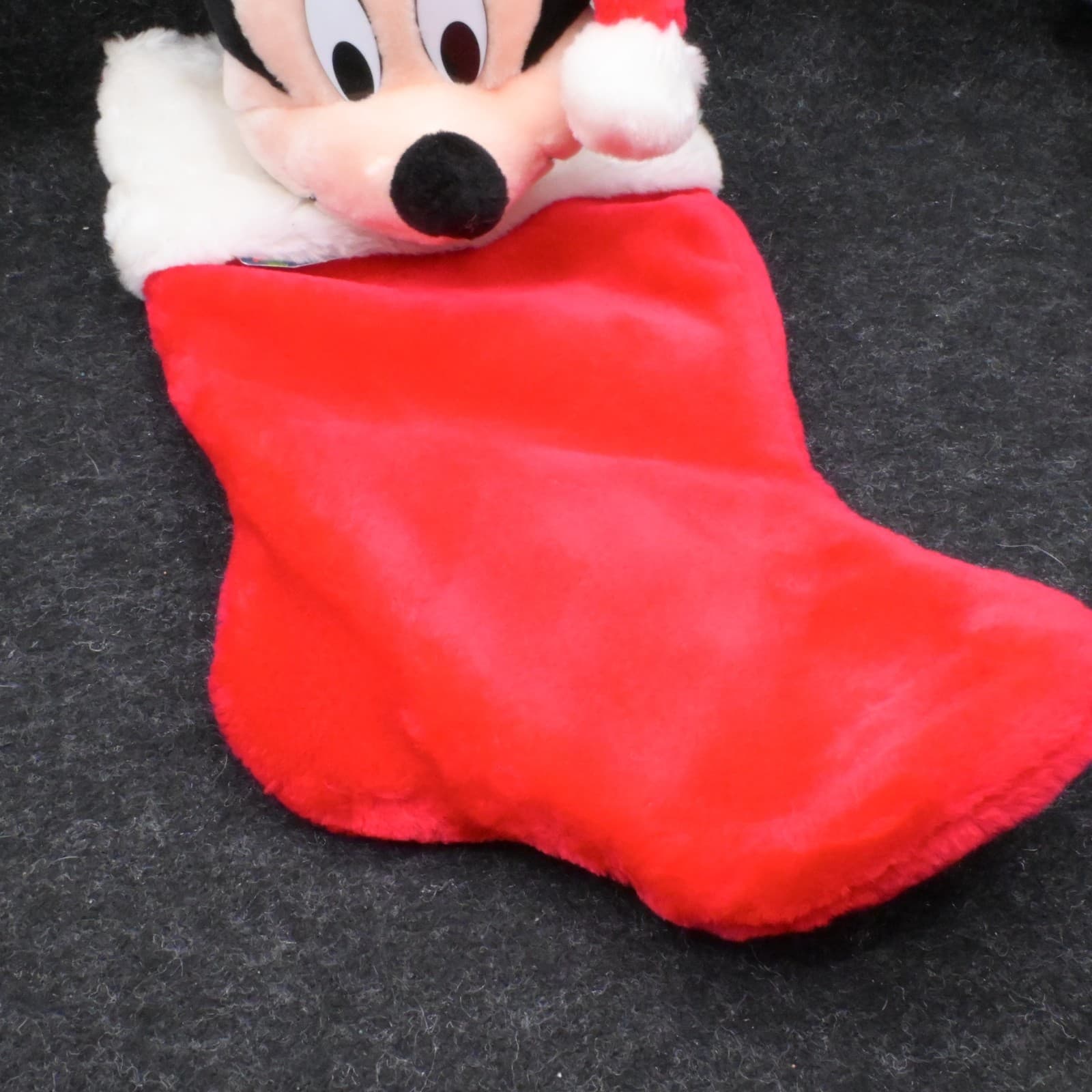 Disney Christmas Mickey Mouse Stocking 3D Santas Best Plush 90s Vintage - Thumbnail 3
