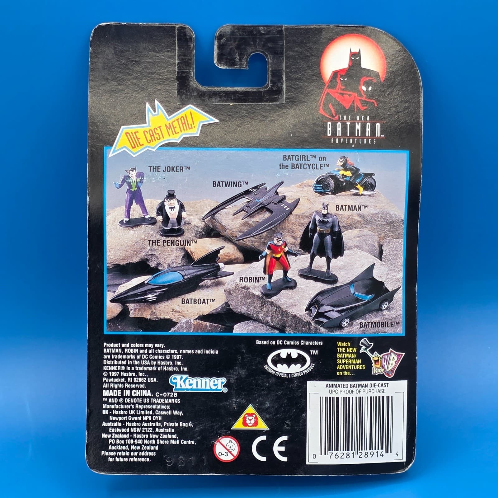 Kenner The New Batman Adventures Die Cast Batman Figure MOC Vintage 1997 - Thumbnail 5