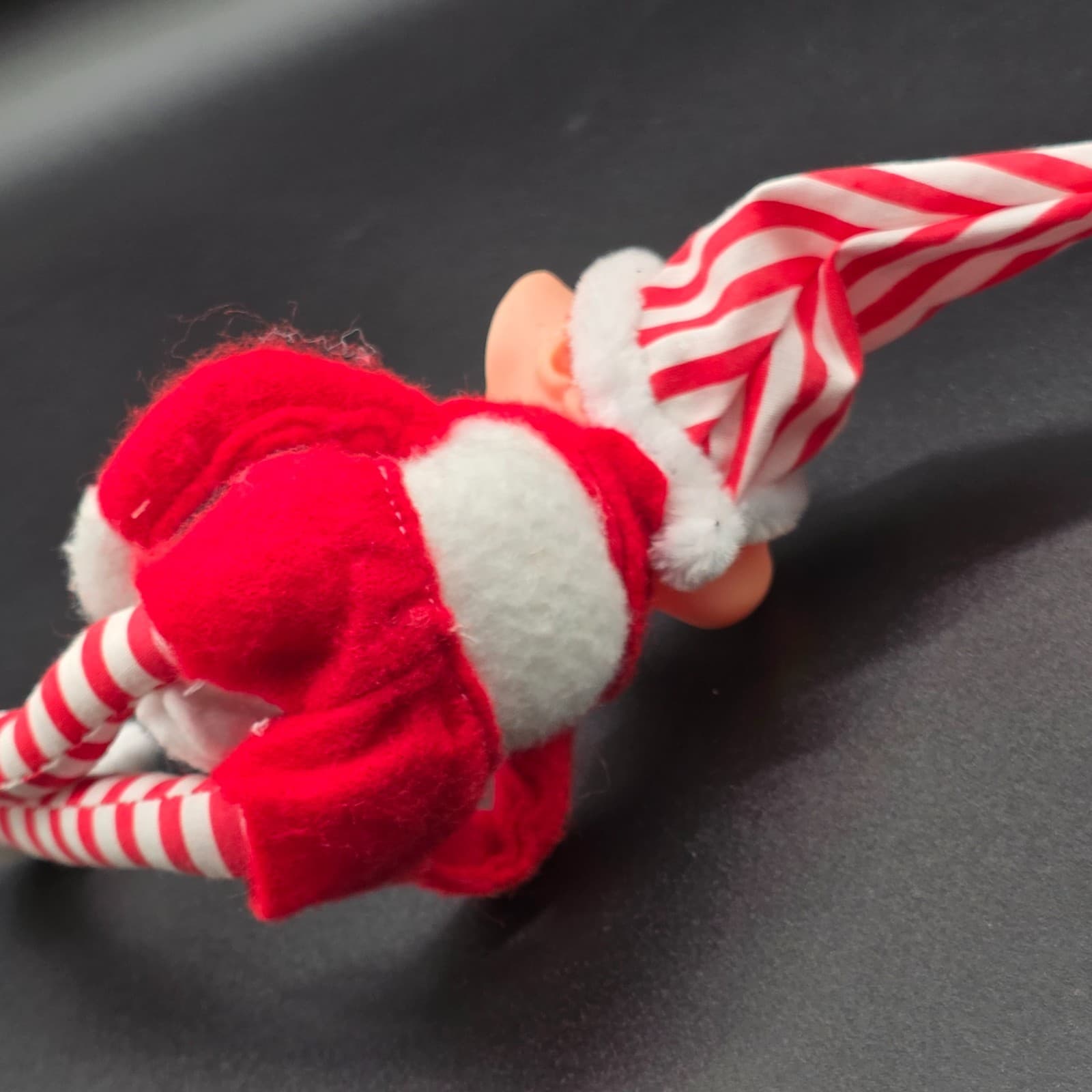 Vintage Elf Shelf Sitter Pixie Pointy Nose Red White - Thumbnail 4