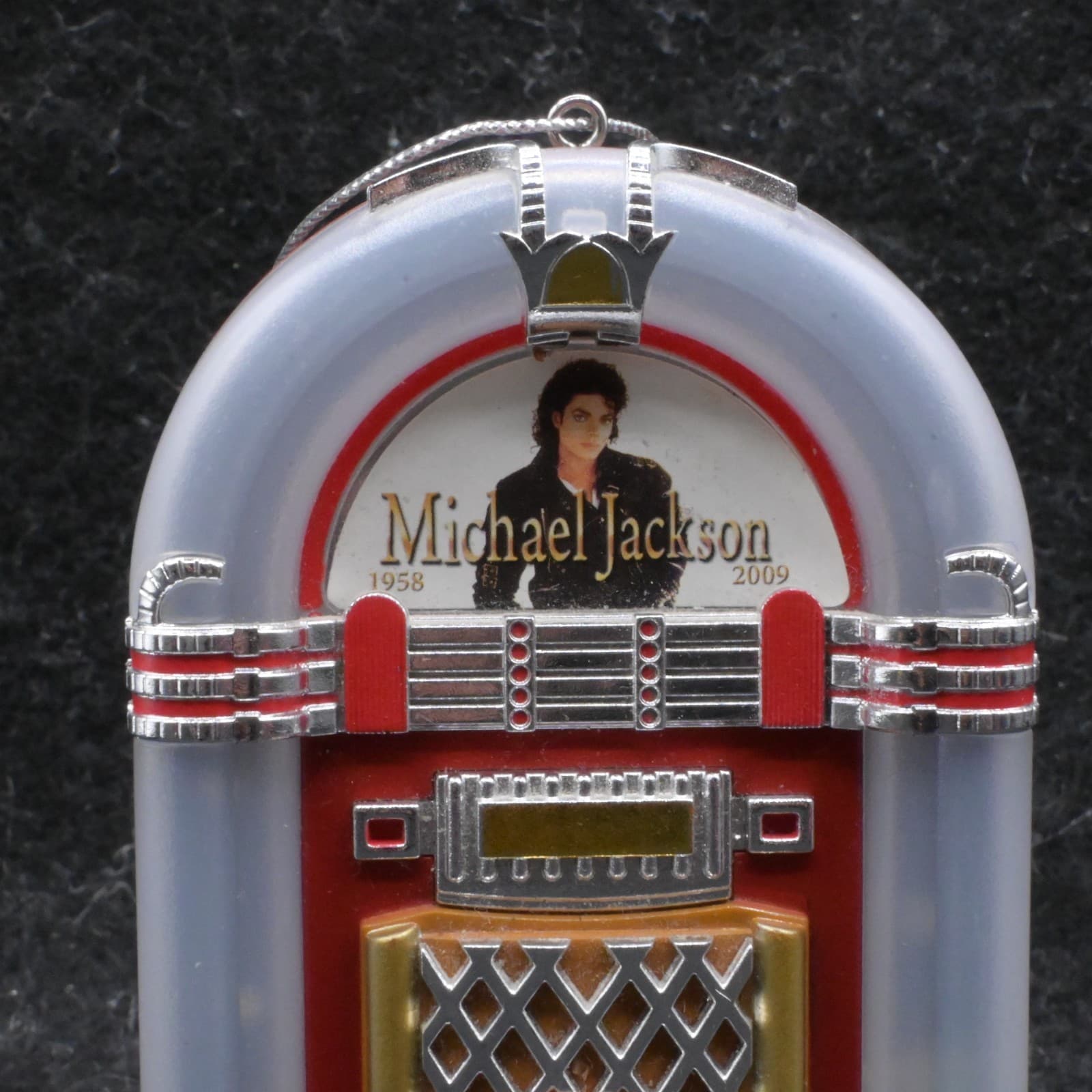 Michael Jackson King of Pop Jukebox Musical Ornament Santa’s Best 2010 - Thumbnail 2