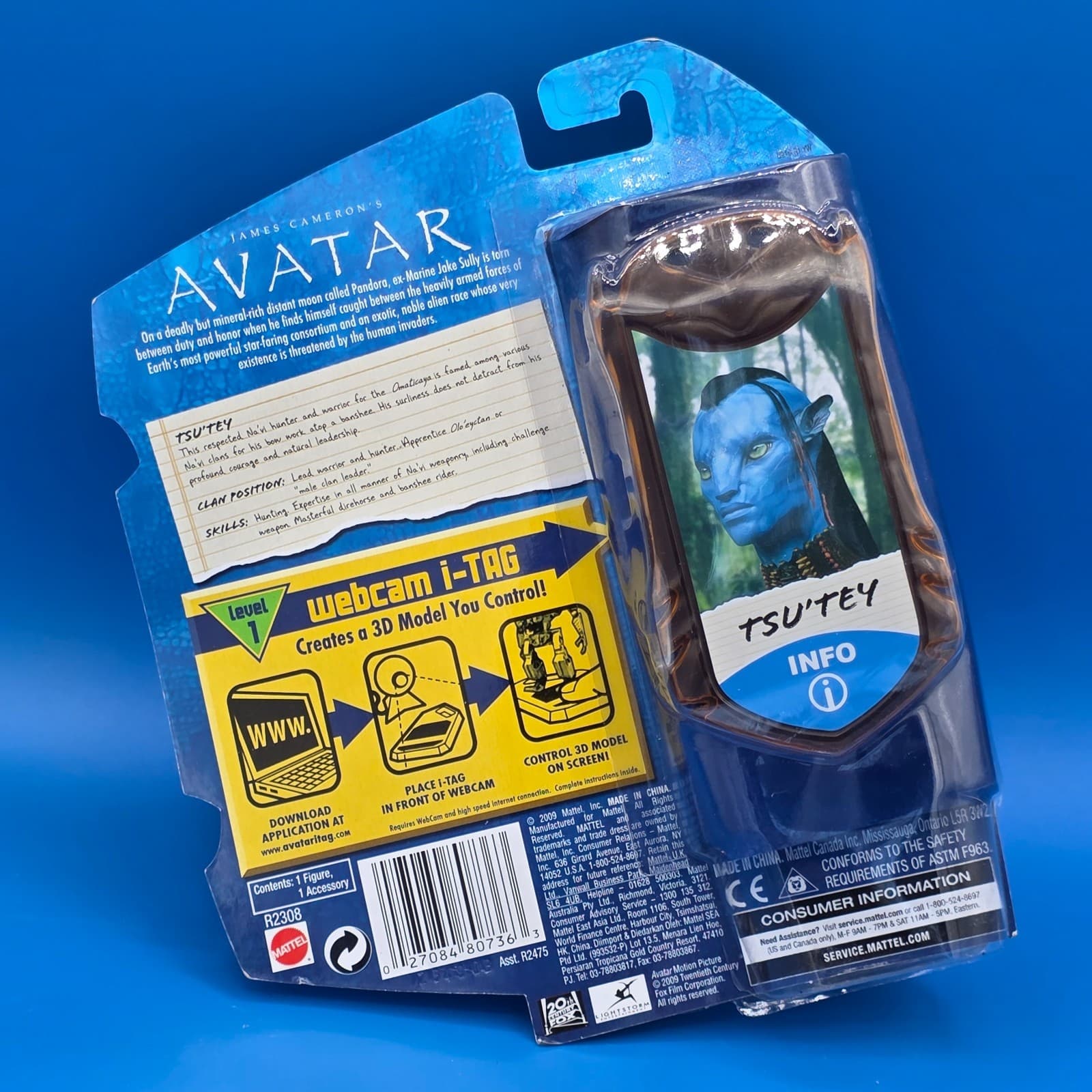 Tsu'Tey Warrior Figure James Cameron's Avatar 2009 Mattel NIB 4 INCH - Thumbnail 4