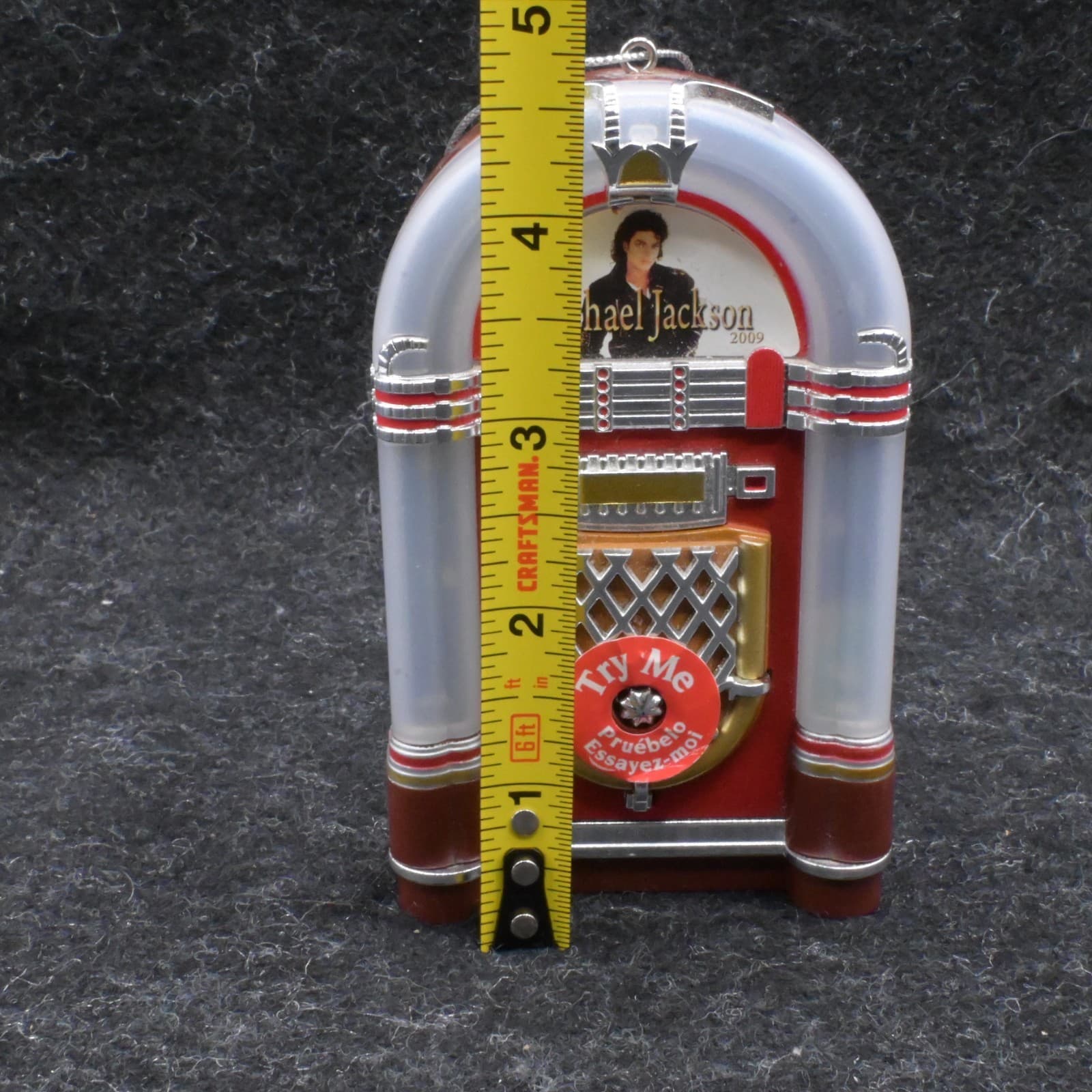 Michael Jackson King of Pop Jukebox Musical Ornament Santa’s Best 2010 - Thumbnail 4
