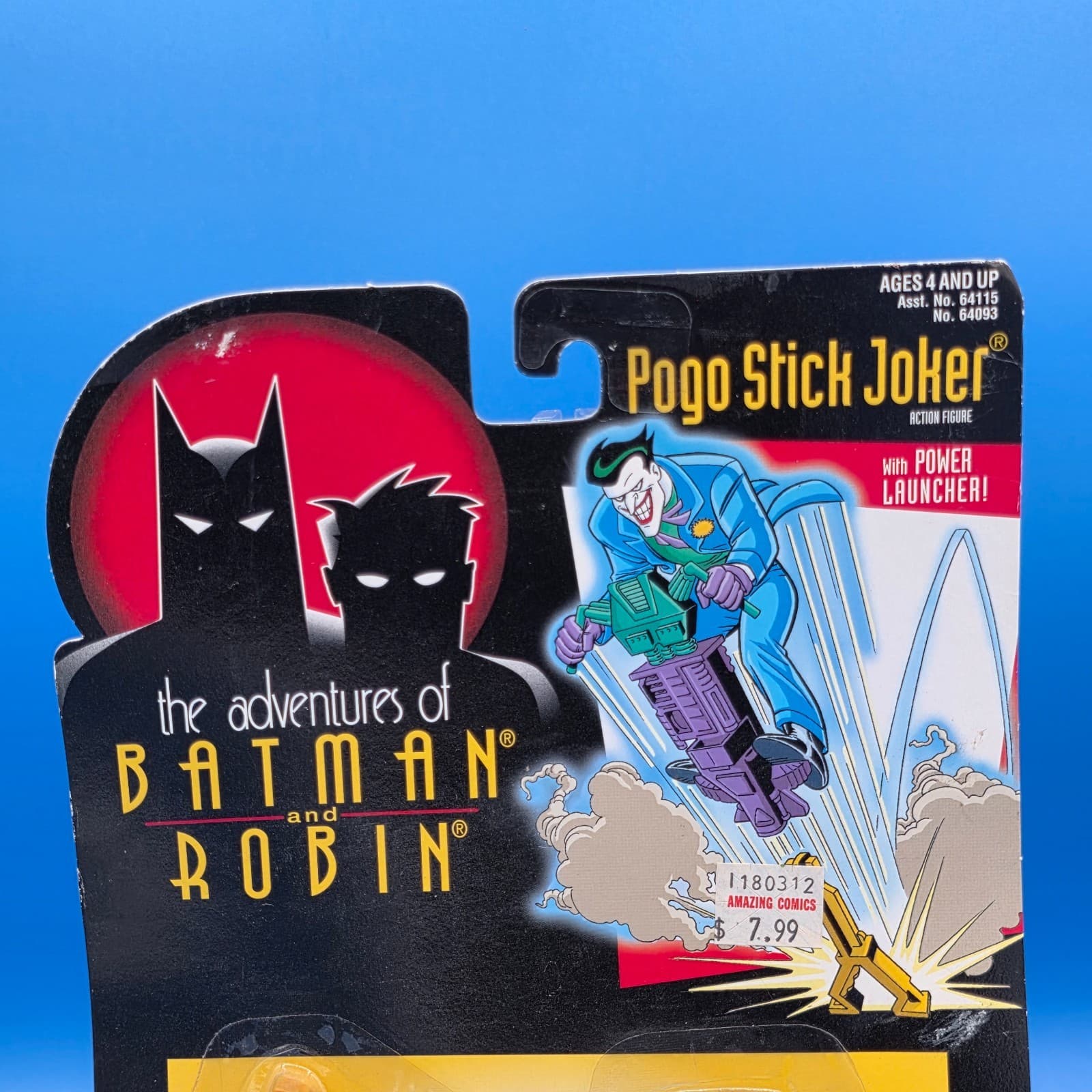 The Adventures Of Batman & Robin Animated Pogo Stick Joker Figure 1995 Kenner - Thumbnail 2