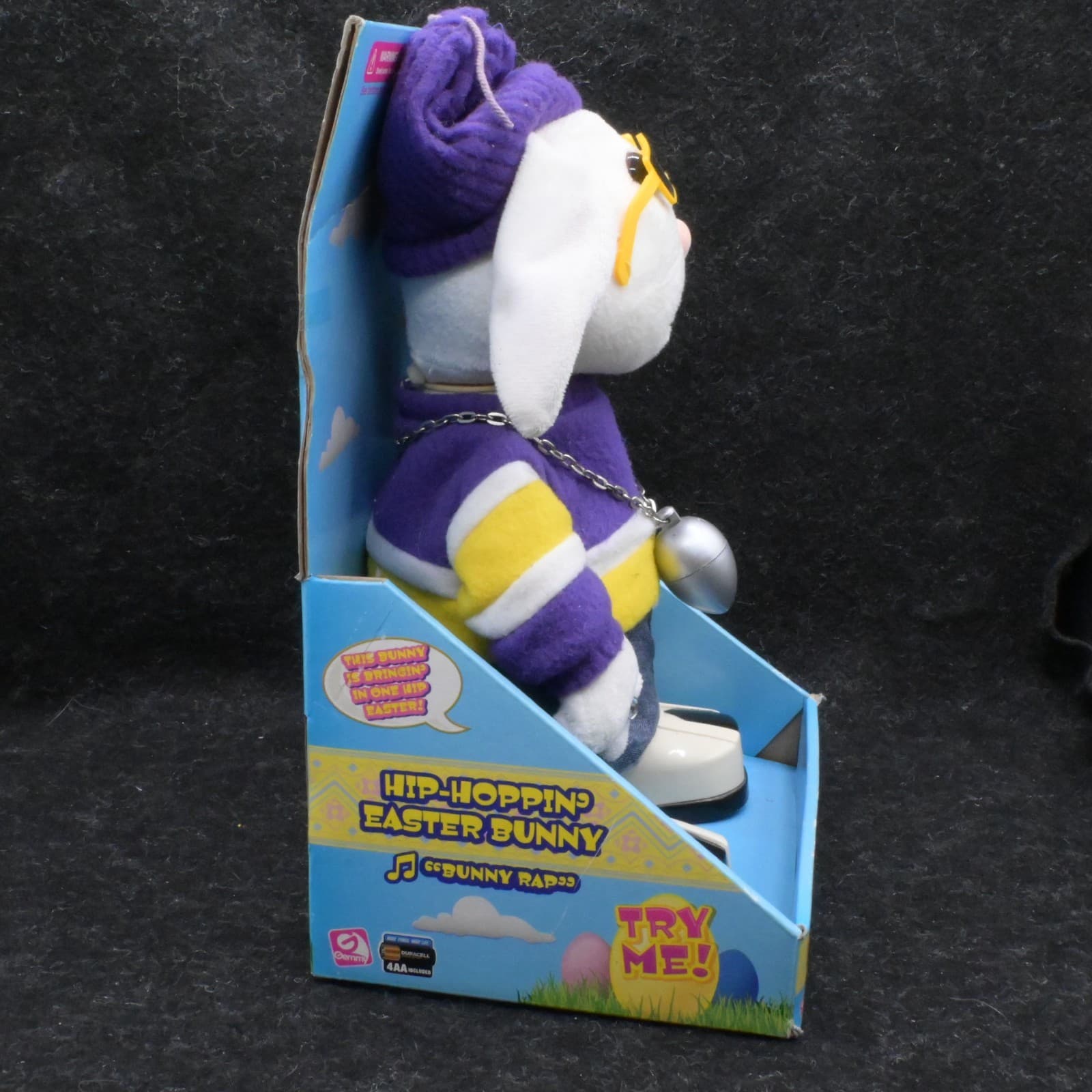 Vtg 2003 Gemmy Hip Hop Easter Bunny Rabbit Dances Parody of Jump - Thumbnail 6