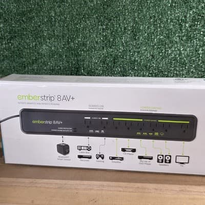 New Embertec Emberstrip 8 AV+ ESUSAV8-ET-10B Sensor Surge Protector Power Strip - Thumbnail 6