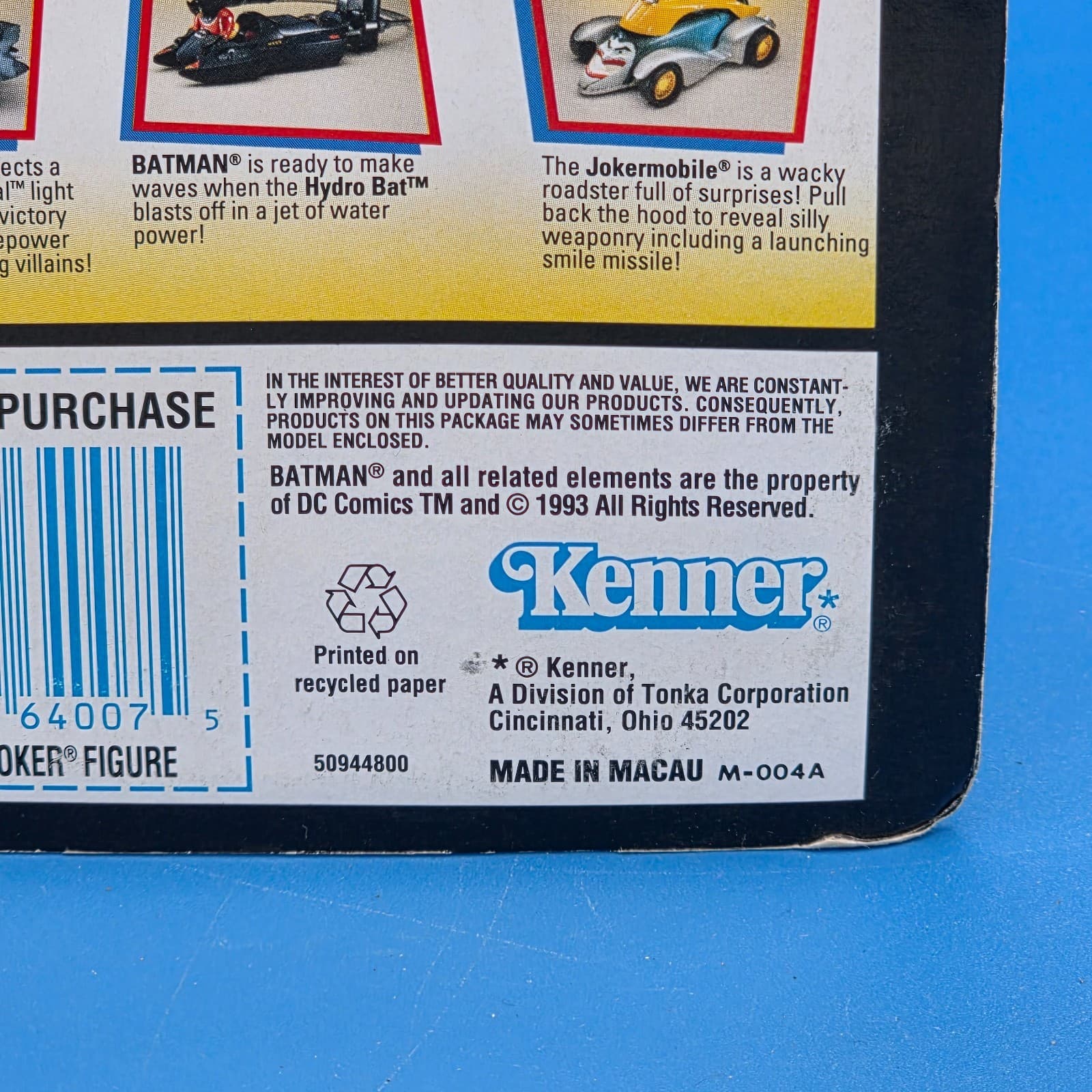 1993 KENNER Batman the Animated Movie Jet Pack Joker Sealed New In Pack - Thumbnail 5
