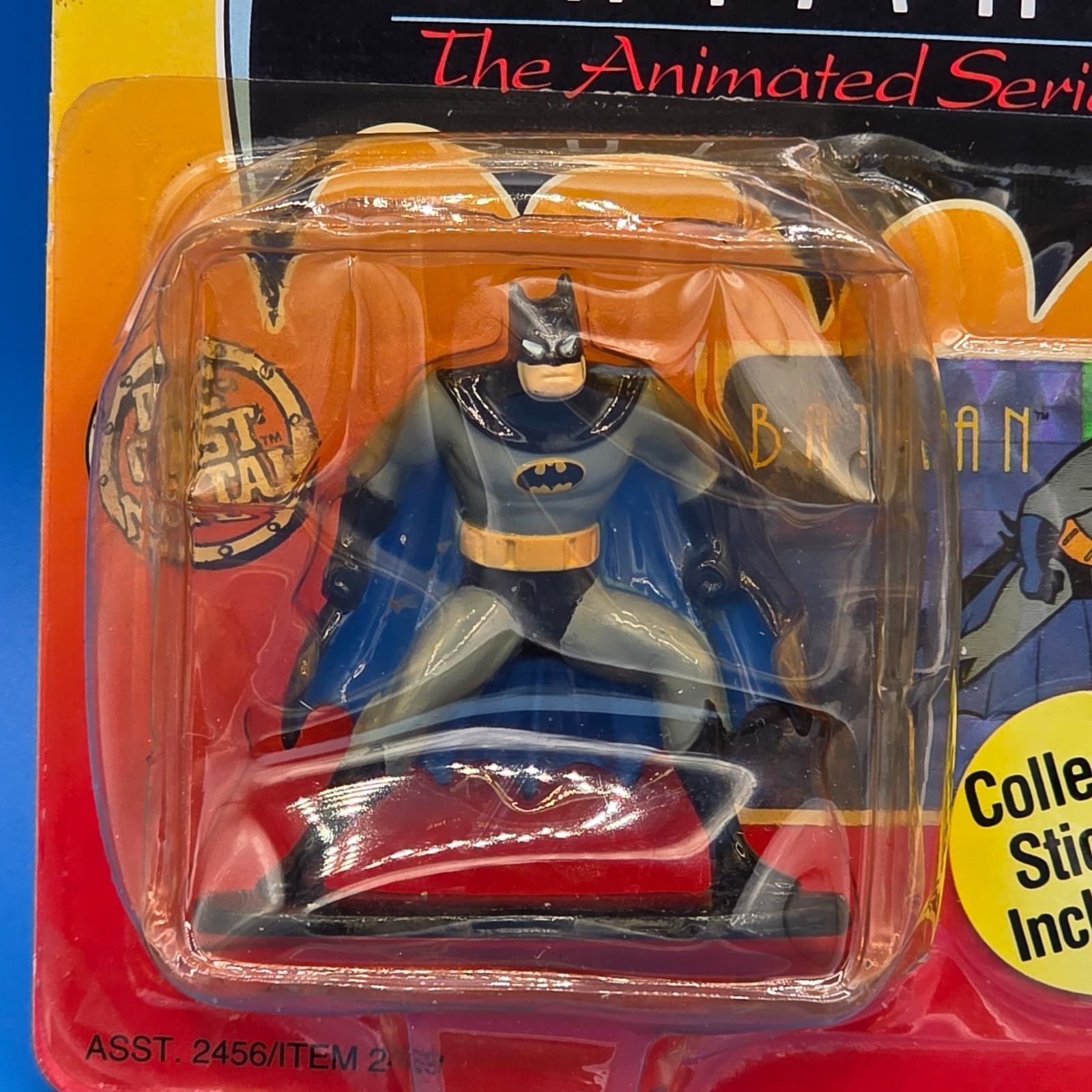 1993 ERTL Batman The Animated Series - Diecast Batman Figure w/ Sticker NOC - Thumbnail 2