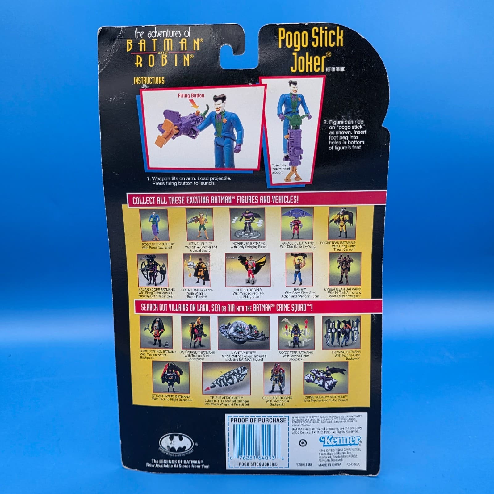 The Adventures Of Batman & Robin Animated Pogo Stick Joker Figure 1995 Kenner - Thumbnail 5