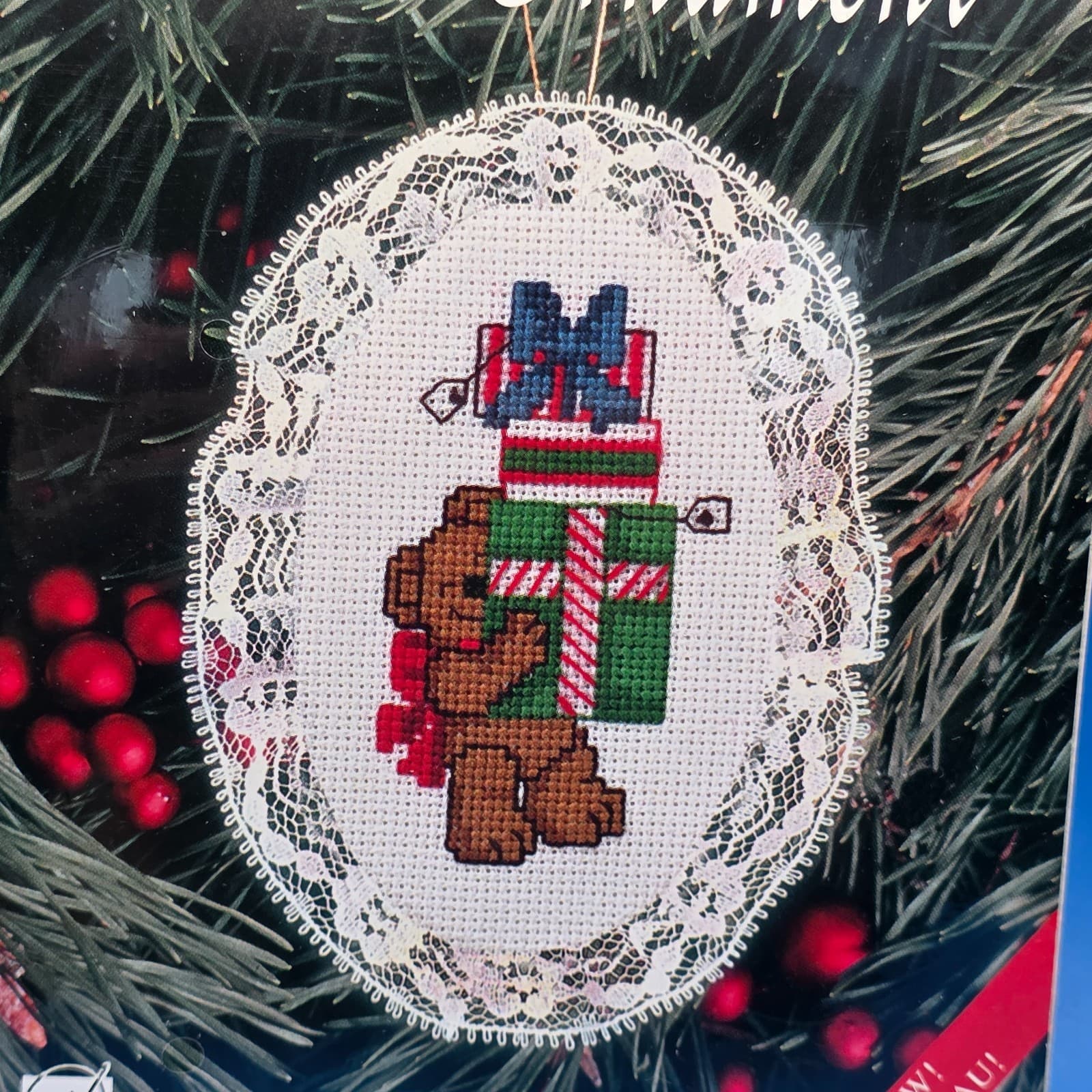 Cross Stitch Kit Christmas Koala Bear Lace Ornament DESIGNS FOR THE NEEDLE - Thumbnail 6