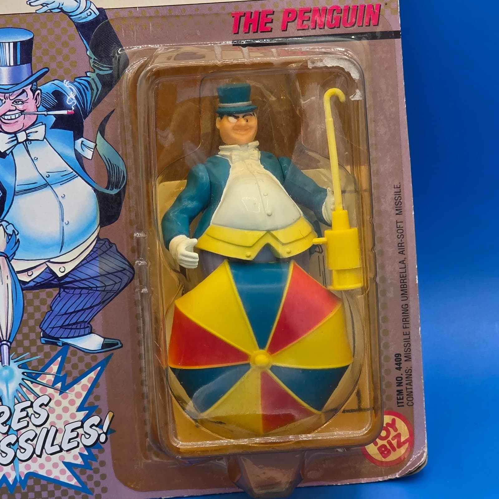 Vintage ToyBiz 1989 DC Comics Super Heroes The Penguin Action Figure New - Thumbnail 2