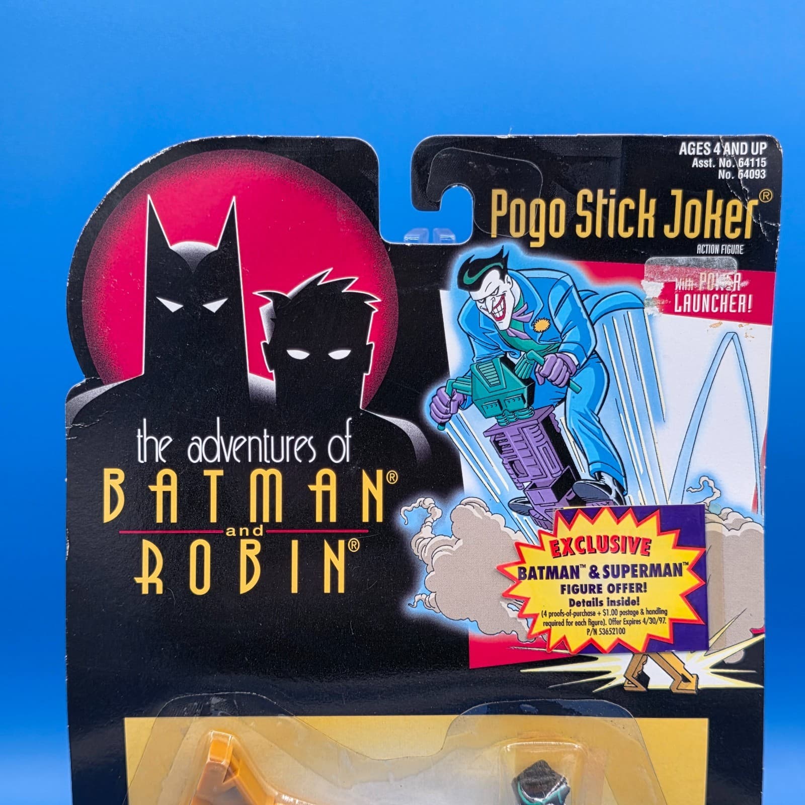The Adventures Of Batman & Robin Animated Pogo Stick Joker Figure 1995 Kenner - Thumbnail 2