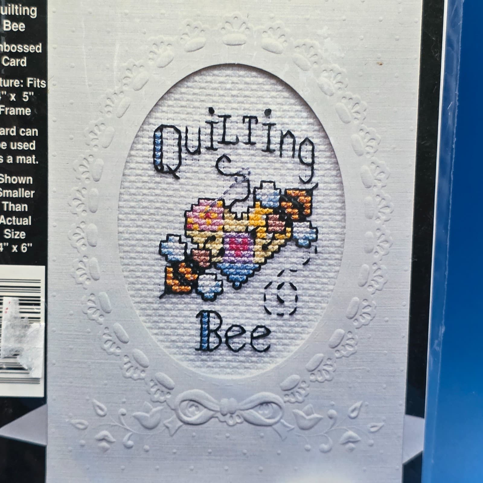 Vintage NMI Cross Stitch A Card Kit #3134 QUILTING BEE - Thumbnail 6