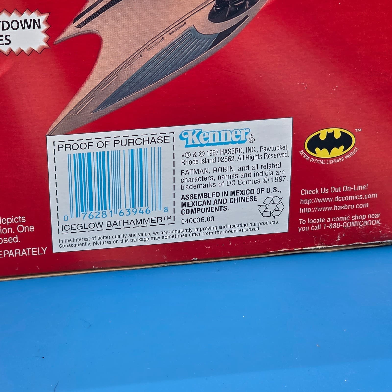 Vintage 1997 Kenner Batman & Robin ICEGLOW BATHAMMER NEW - Thumbnail 9