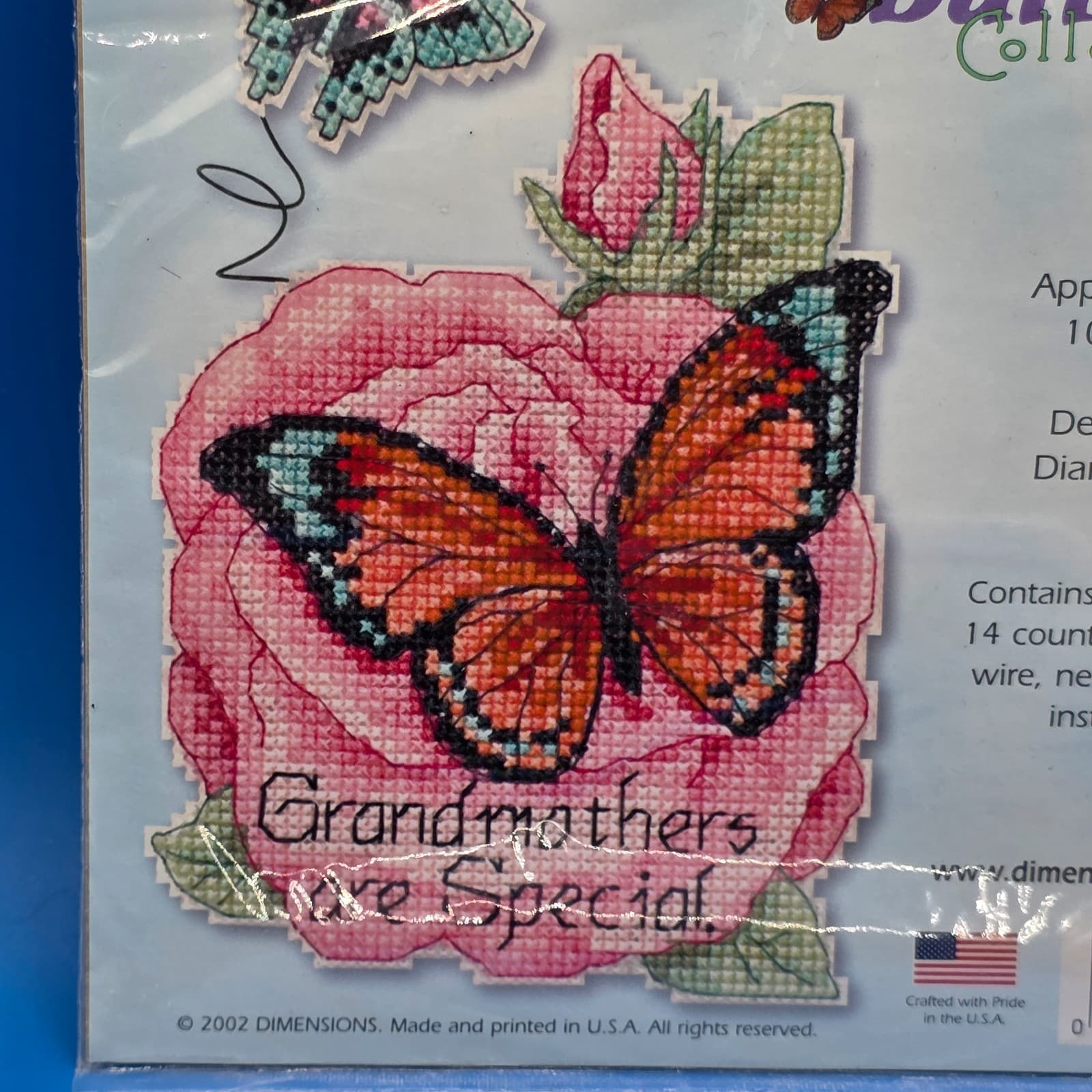 Dimensions Butterfly Collection Grandmothers Counted Cross Stitch Kit 72893 - Thumbnail 2