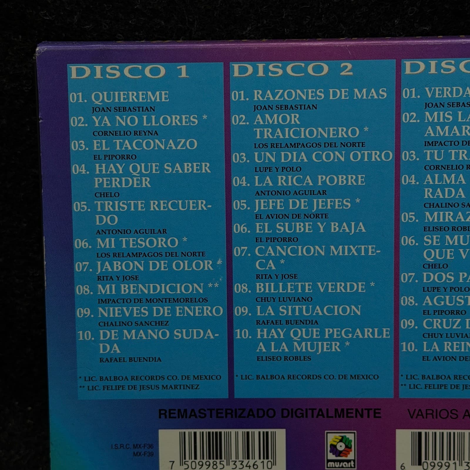 COLECCION DE ORO 3 DISC CD EXITOS NORTENOS - Thumbnail 3