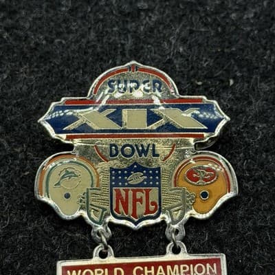 World Champion San Francisco 49ers Commemorative Super Bowl XIX Pin - NFL - Thumbnail 3