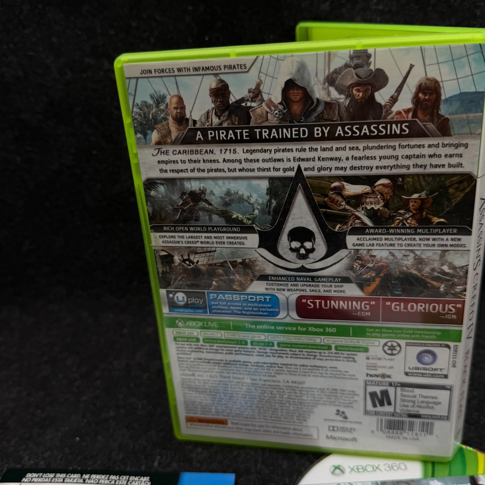 Assassin's Creed IV 4 Black Flag Xbox 360 NO MANUAL - Thumbnail 3