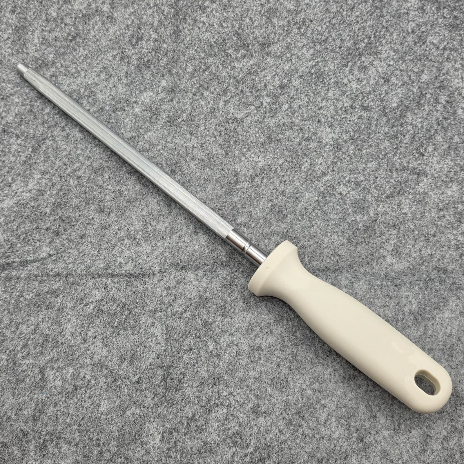 Schmidt Bros Honing Rod German Stainless Steel White Handle - Thumbnail 7