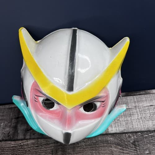 VINTAGE NEO-HUMAN CASSHERN MASK ROBOT HUNTER HALLOWEEN CARNIVAL KID MASK PLASTIC - Thumbnail 3