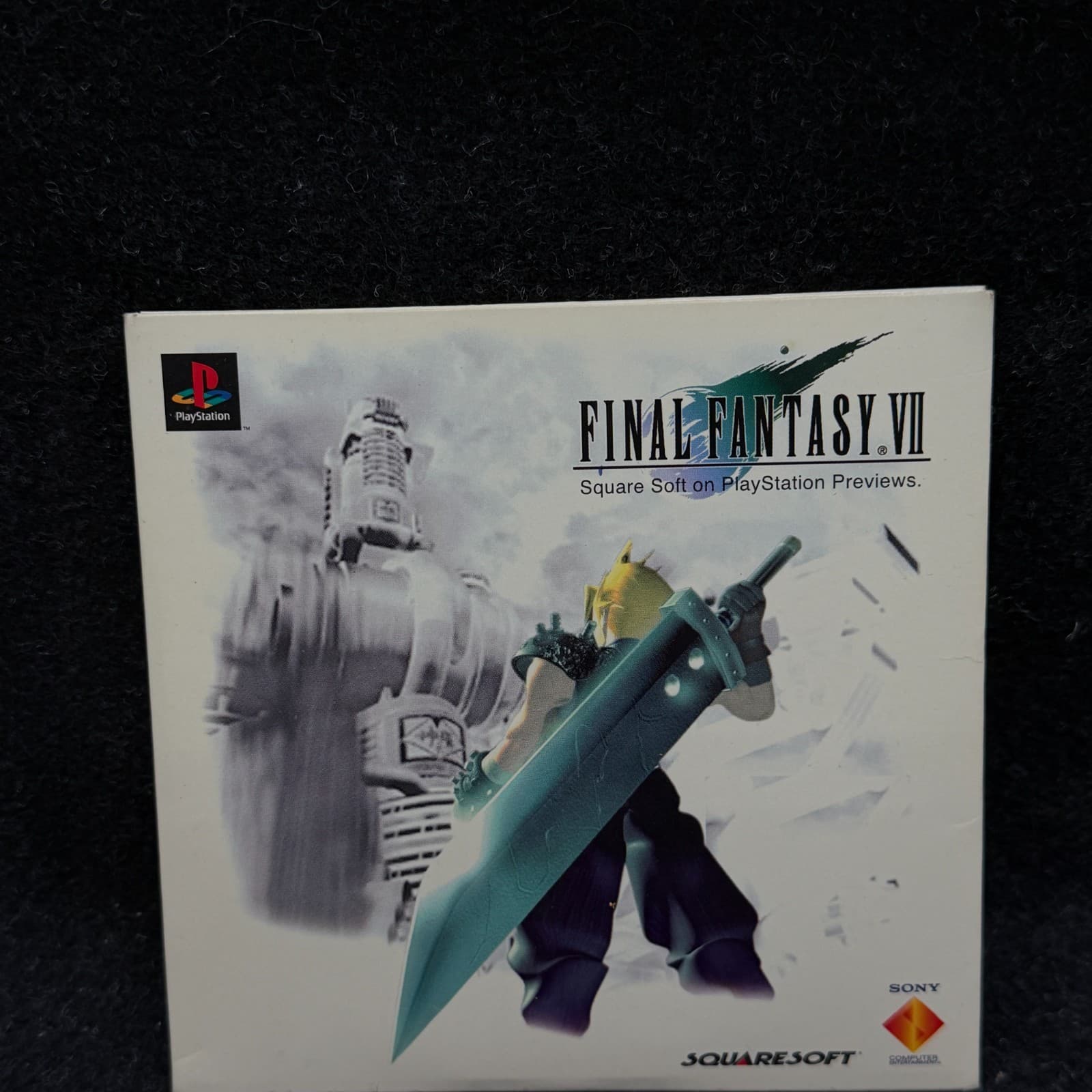 Final Fantasy VII 7 Preview Demo Disc w/ Sleeve Sony Playstation 1 Authentic Ps1 - Thumbnail 2
