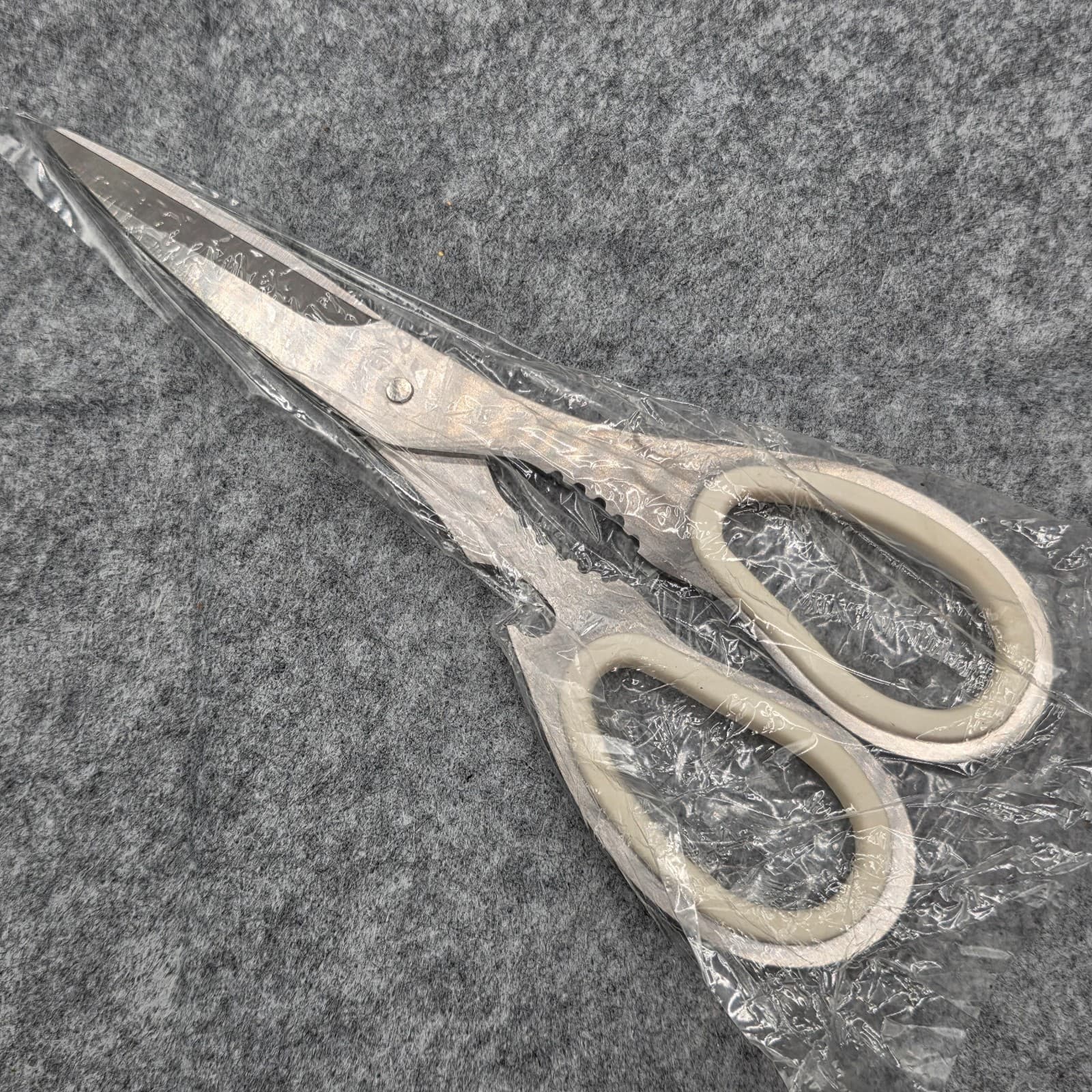 Schmidt Bros Kitchen Shears 100% German Stainless Steel White Handle - Thumbnail 2