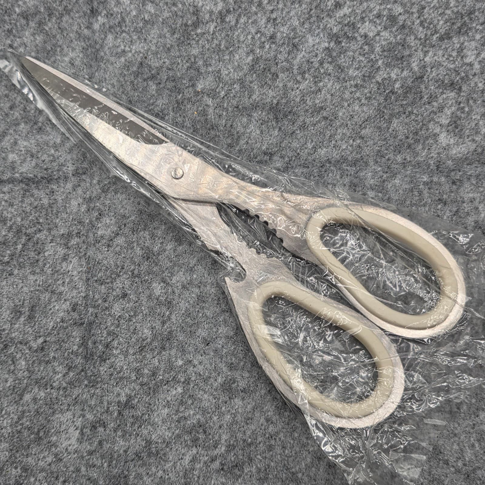 Schmidt Bros Kitchen Shears 100% German Stainless Steel White Handle - Thumbnail 4