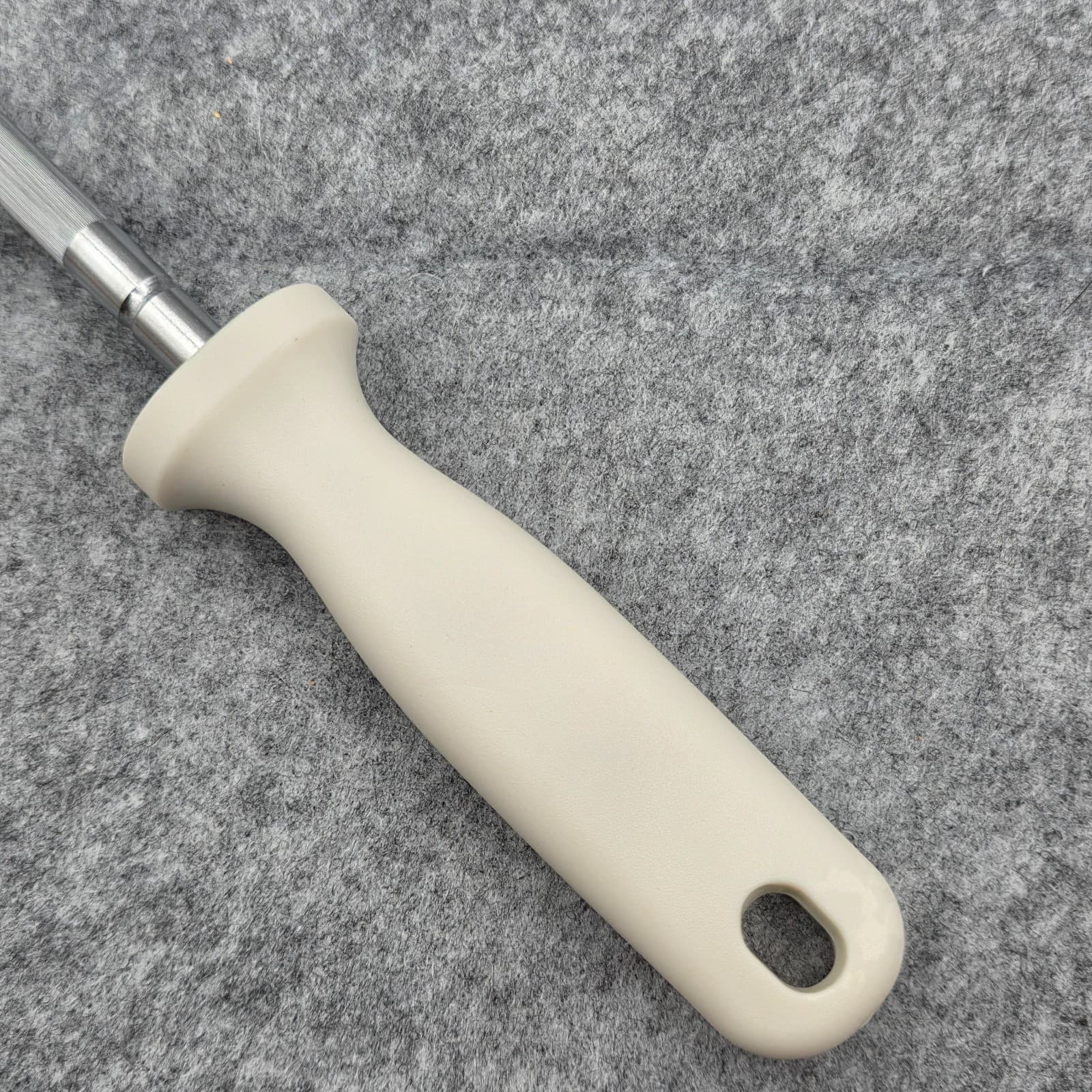 Schmidt Bros Honing Rod German Stainless Steel White Handle - Thumbnail 3