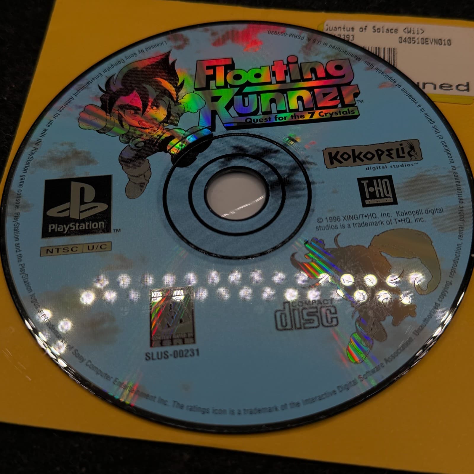 Floating Runner: Quest for the 7 Crystals (Sony PlayStation) Disc Only TESTED - Thumbnail 2