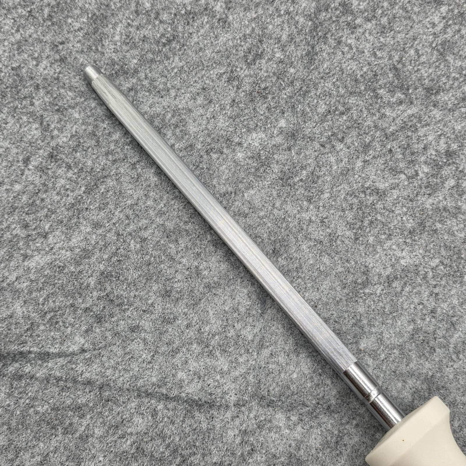 Schmidt Bros Honing Rod German Stainless Steel White Handle - Thumbnail 5