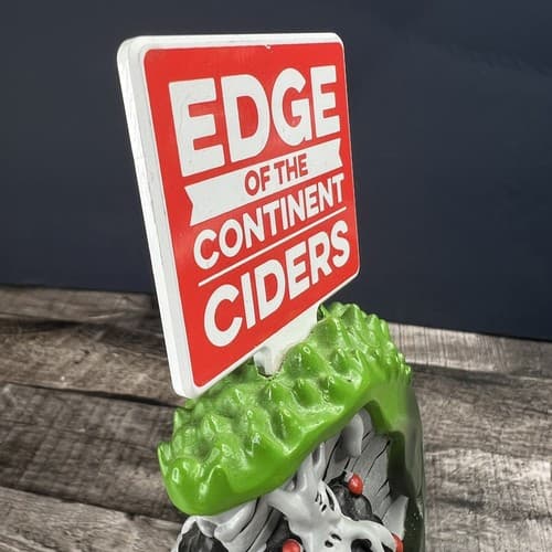 EDGE OF THE CONTINENT CIDERS BEER TAP HANDLE 11.75" INCHES TALL - Thumbnail 4