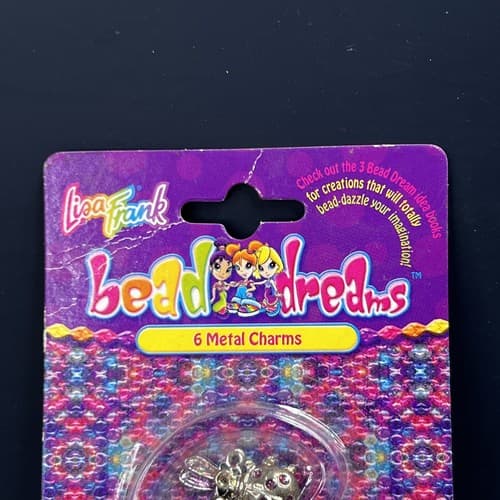 Vintage 90s Lisa Frank Bead Dreams 6 Metal Charms #28 Lady Bug Butterfly - Thumbnail 2