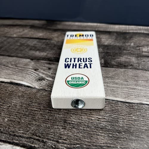 TREMOR CALIFORNIA CITRUS WHEAT BEER TAP HANDLE WOODEN 7.25" Inches Tall - Thumbnail 6