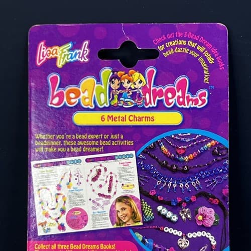 Vintage 90s Lisa Frank Bead Dreams 6 Metal Charms #28 Lady Bug Butterfly - Thumbnail 7