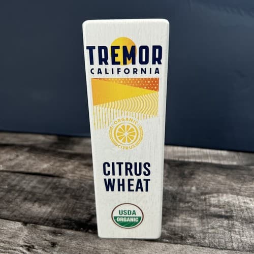 TREMOR CALIFORNIA CITRUS WHEAT BEER TAP HANDLE WOODEN 7.25" Inches Tall - Thumbnail 3