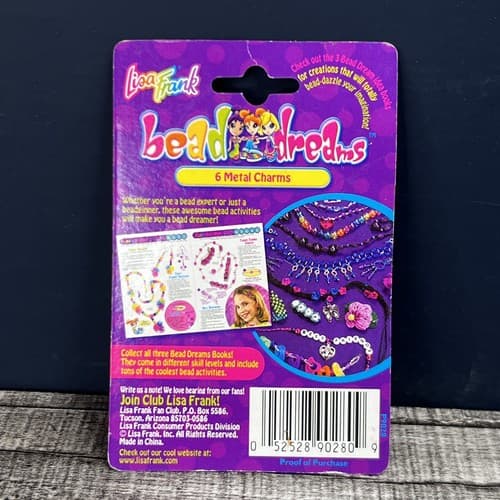 Vintage 90s Lisa Frank Bead Dreams 6 Metal Charms #28 Lady Bug Butterfly - Thumbnail 5