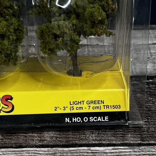 NEW Woodland Assembled Tree Light Green 3" Train Scenery N/HO TR1503 - Thumbnail 2