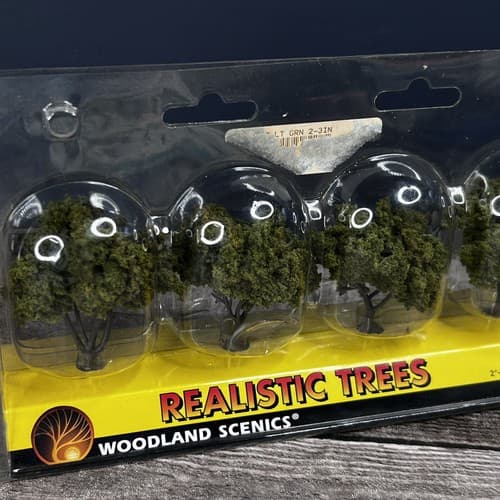 NEW Woodland Assembled Tree Light Green 3" Train Scenery N/HO TR1503 - Thumbnail 3